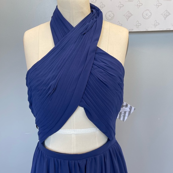 ame and Partners Blue Gown- size 8 - Picture 5 of 9